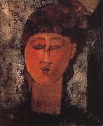 Amedeo Modigliani Girl with Braids painting
